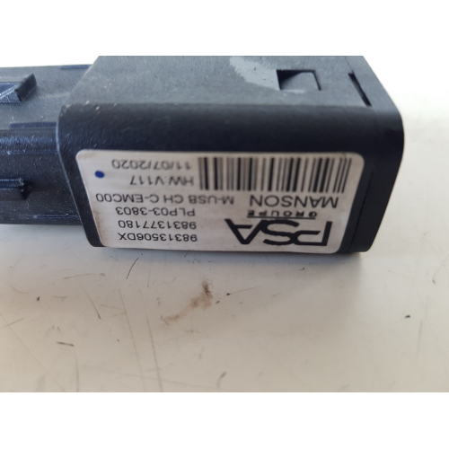 98313506DX ATTACCO PRESA CONNESSIONE USB PEUGEOT 208 2021 9831377180