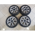 735577032 SET DI 4 CERCHI IN LEGA FIAT 500 L 2014 CON GOMME 2 CONTINENTAL DOT 34/21 2 SEMPERIT 225 45 R17 DOT 22/23 735579512 
