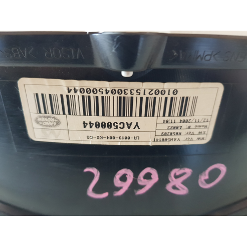 YAC500044 VEGLIA QUADRO STRUMENTI CONTACHILOMETRI KM LAND ROVER DISCOVERY 3 2.7 D 140KW 2005