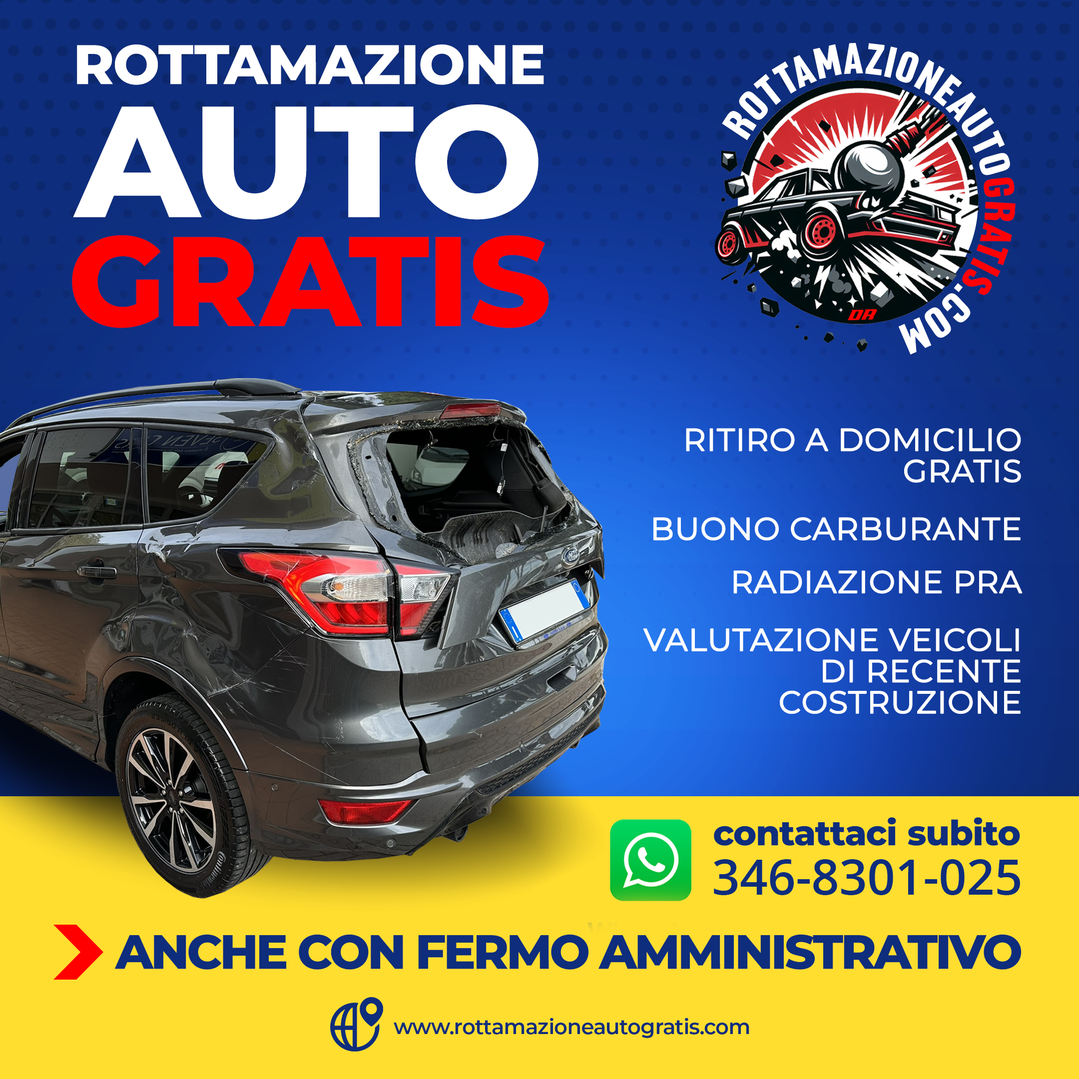 AUTODEMOLIZIONI DR  ha sviluppato una procedura per demolire le auto soggette a fermo amministrativo: Tramite l’ottenimento del nulla osta, è possibile svincolare la vettura per poterla demolire, indipendentemente dall'ente impositore.