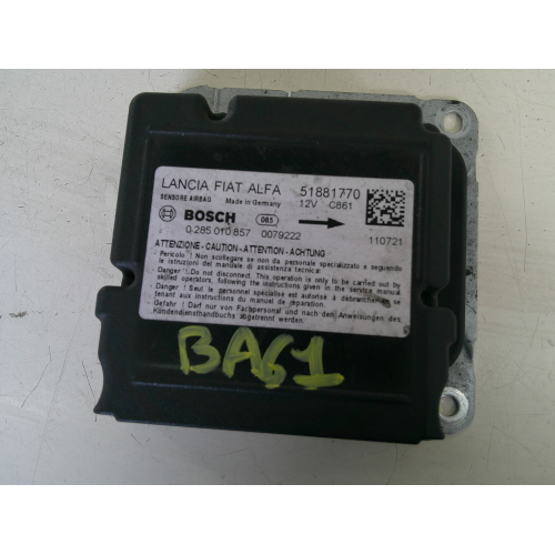 51881770 CENTRALINA AIRBAG FIAT DOBLO 1.6 D 2013 0285010857