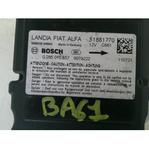 51881770 CENTRALINA AIRBAG FIAT DOBLO 1.6 D 2013 0285010857