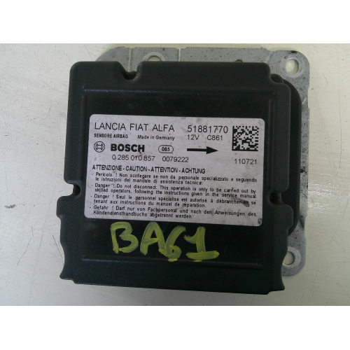 51881770 CENTRALINA AIRBAG FIAT DOBLO 1.6 D 2013 0285010857