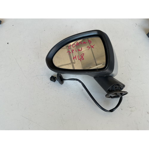 SPECCHIO SPECCHIETTO RETROVISORE ESTERNO SINISTRO OPEL CORSA D 3PIN ANNO 2009
