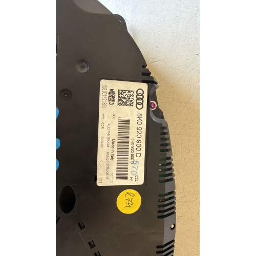 8K0920900D QUADRO STRUMENTI VEGIA CONTACHILOMETRI KM AUDI A4 2.0 D 105KW 143CV 2008  SIGLA MOTORE CAG 5036.001.621.603