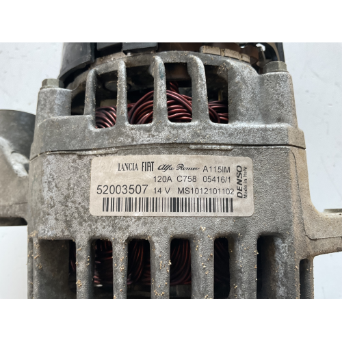 52003507 ALTERNATORE Fiat Doblo 1.6 D Multijet Diesel 77kW 105CV 2016 MS1012101102 120A 14V TIPO MOTORE 198A3000 