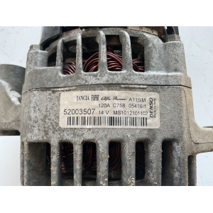 52003507 ALTERNATORE Fiat Doblo 1.6 D Multijet Diesel 77kW 105CV 2016 MS1012101102 120A 14V TIPO MOTORE 198A3000 