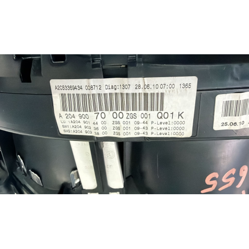 A2C53369434 A2049007000 QUADRO STRUMENTI CONTACHILOMETRI Mercedes-Benz C W204 2010 Diesel AUTOMATICO A2049014400 A2049023600 A2049023800 A2C53369459 A2049007000
