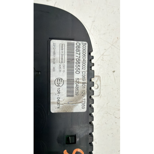 52048639 VEGLIA / QUADRO STRUMENTI / CONTACHILOMETRI FIAT PANDA III 1.2 B 2017 088776655 503006040002 D369 B01 12V 77359