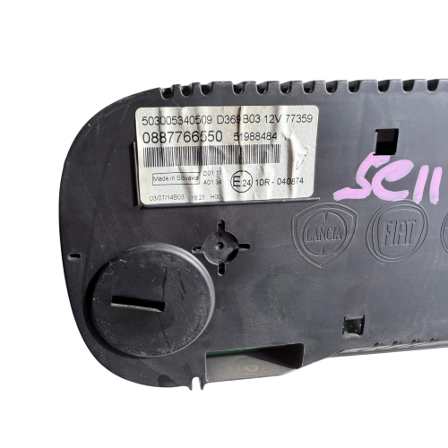 51988484 QUADRO STRUMENTI CONTACHILOMETRI FIAT PANDA 312 1.2 B 51KW 2015 503005340509 0887766550