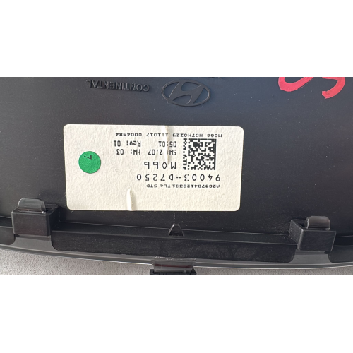 94003-D7250 Quadro strumenti contachilometri Hyundai Tucson 1.6 b 177cv 130kw 2016 G4FJ 2WD 90000KM Tipo MOTORE G4FJ 