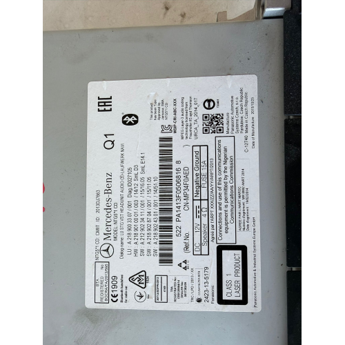 A2189003307 Sistema Audio Radio CD Mercedes W212 E 200 CDI BlueTEC 2.2 Diesel 136 CV 100 kW OM 651925 A212905900 03469104400 A2189003307/001 A2189010001/003 A2129023411/001 A2189028704/001 A2189024301/001 2013DJ663