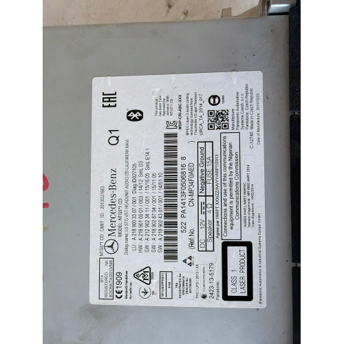 A2189003307 Sistema Audio Radio CD Mercedes W212 E 200 CDI BlueTEC 2.2 Diesel 136 CV 100 kW OM 651925 A212905900 03469104400 A2189003307/001 A2189010001/003 A2129023411/001 A2189028704/001 A2189024301/001 2013DJ663
