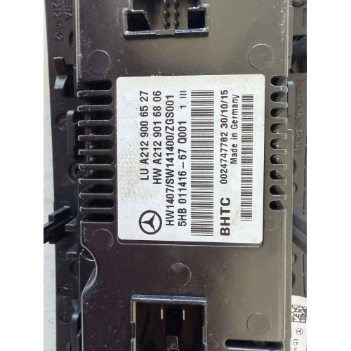 A2129006527 Centralina climatizzatore COMANDO CLIMA  Mercedes W212 E 200 CDI BlueTEC 2.2 Diesel 136 CV 100 kW OM 651925 A2129016806 5HB011416-67 Q001