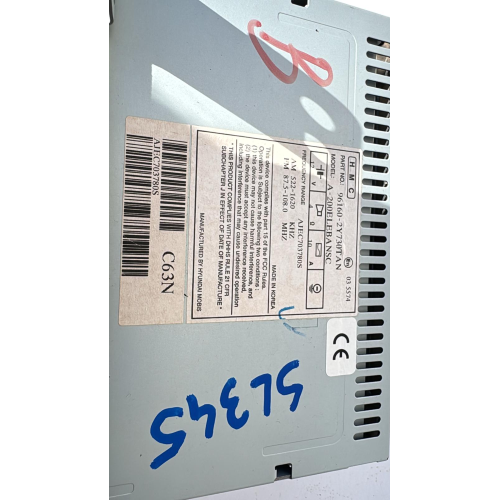 96160-2Y730TAN AUTORADIO RADIO LETTORE CD HYUNDAI ix35 (LM, EL, ELH) 1.7 CRDi Diesel 116CV 85kW D4FD anno 2010 2015