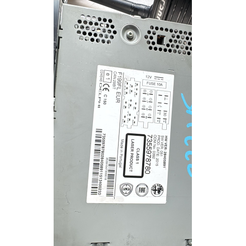 7355978780 28405891 AUTORADIO RADIO FIAT Punto III (199) 1.4 Natural Power Benz metano(GNC) 78CV 57kW 350A1000 anno 2015