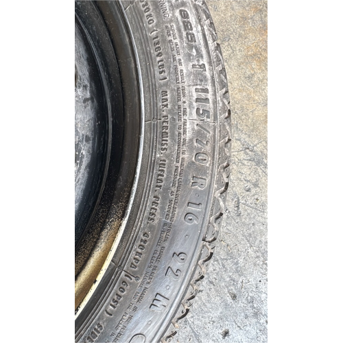 2160126 RUOTINO DI SCORTA CON ATTREZZI OPEL Adam (M13) 1.2 Benzina 69CV 51kW A12XER anno 2014 CONTINENTAL 115 70 R16  DOT 1314