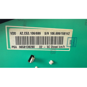 9658138280 A2C53106699 QUADRO STRUMENTI CONTACHILOMETRI PER PEUGEOT 407 SW 1.6 D 80KW 2007